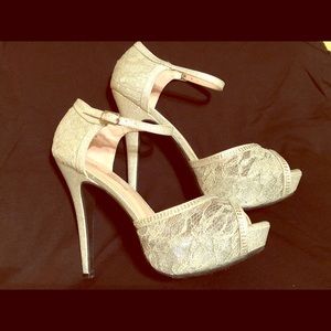 Silver special occasion shoes